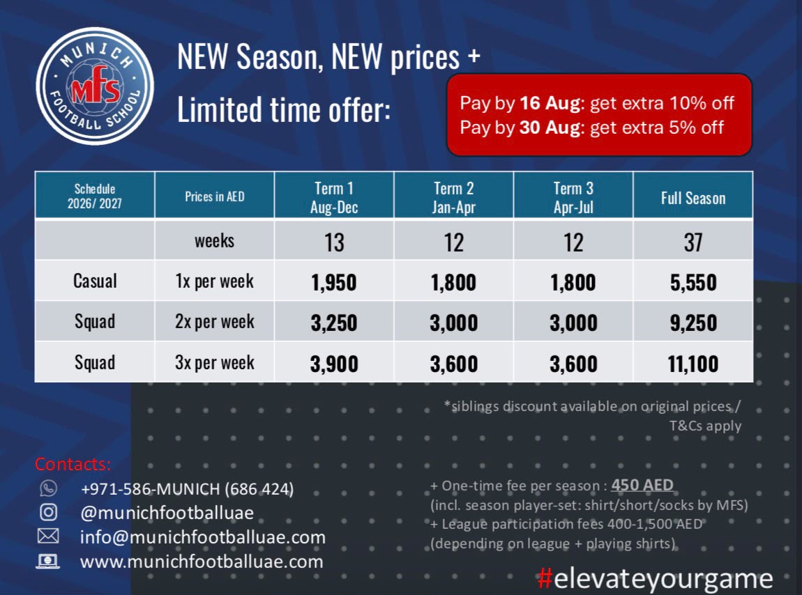 Season Schedule 2026/27