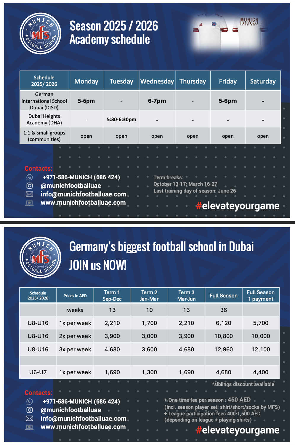 Season 2025/26 Schedule